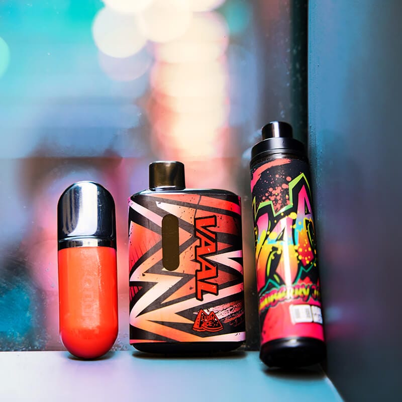 A collection of top-tier disposable vapes showing different sizes and options