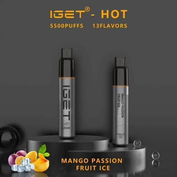 IGET Hot 5500 Mango Passion Fruit Ice option