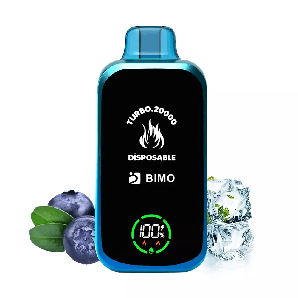 bimo-turbo-20000-puffs-blue-razz-ice BIMO TURBO 20000 - Blue Razz Ice - Image 1
