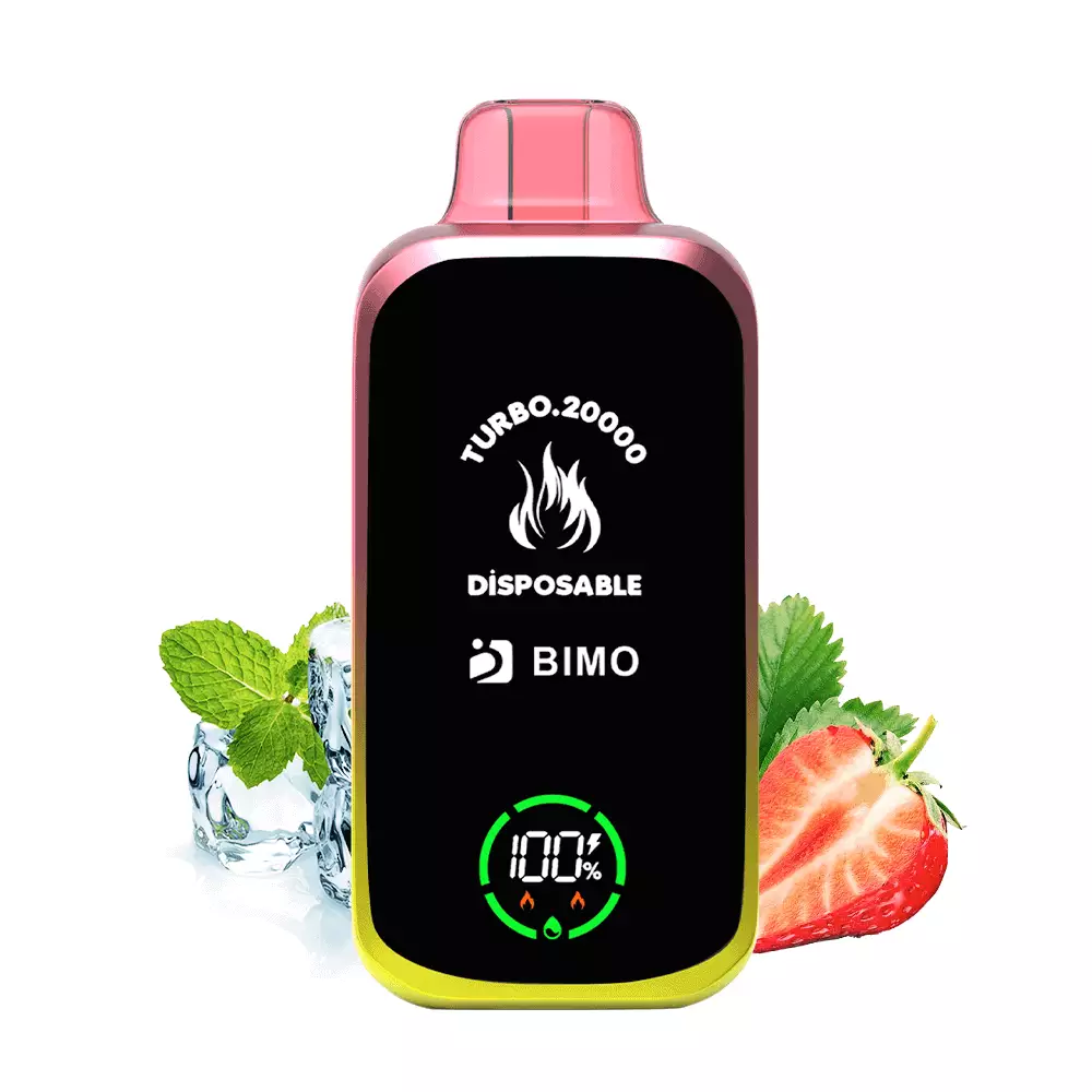 bimo-turbo-20000-puffs-strawberry-ice BIMO TURBO 20000 - Strawberry Ice - Image 1
