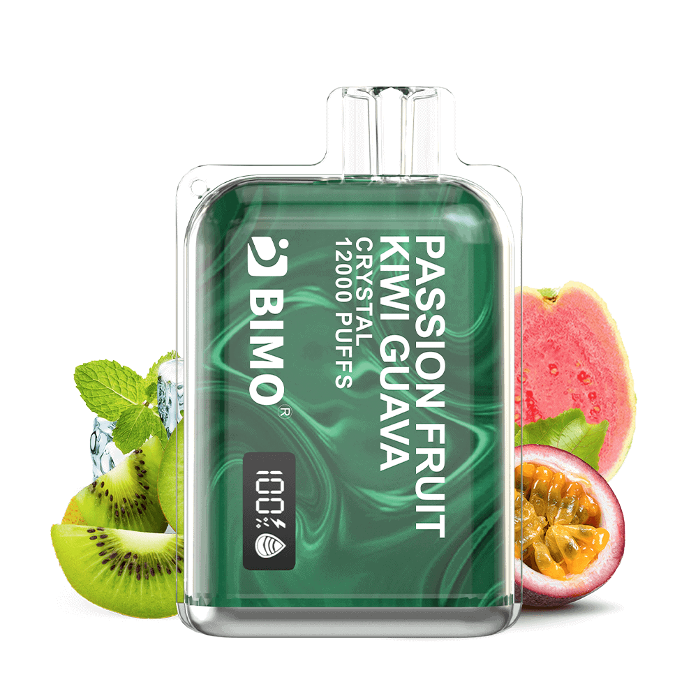 bimovape-crystal-12000-puffs-passion-fruit-kiwi-guava BIMO CRYSTAL 12000 - Passion Fruit Kiwi Guava - Image 1