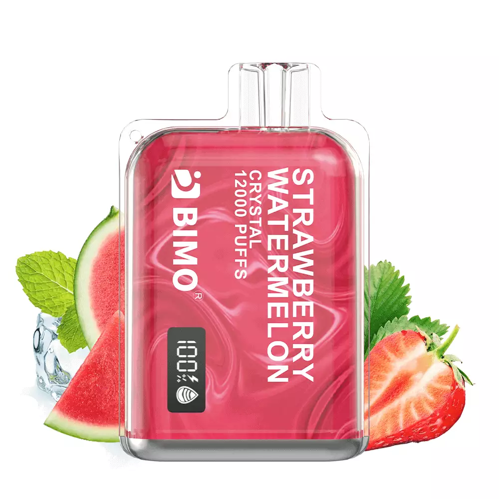 bimovape-crystal-12000-puffs-strawberry-watermelon BIMO CRYSTAL 12000 - Strawberry Watermelon - Image 1