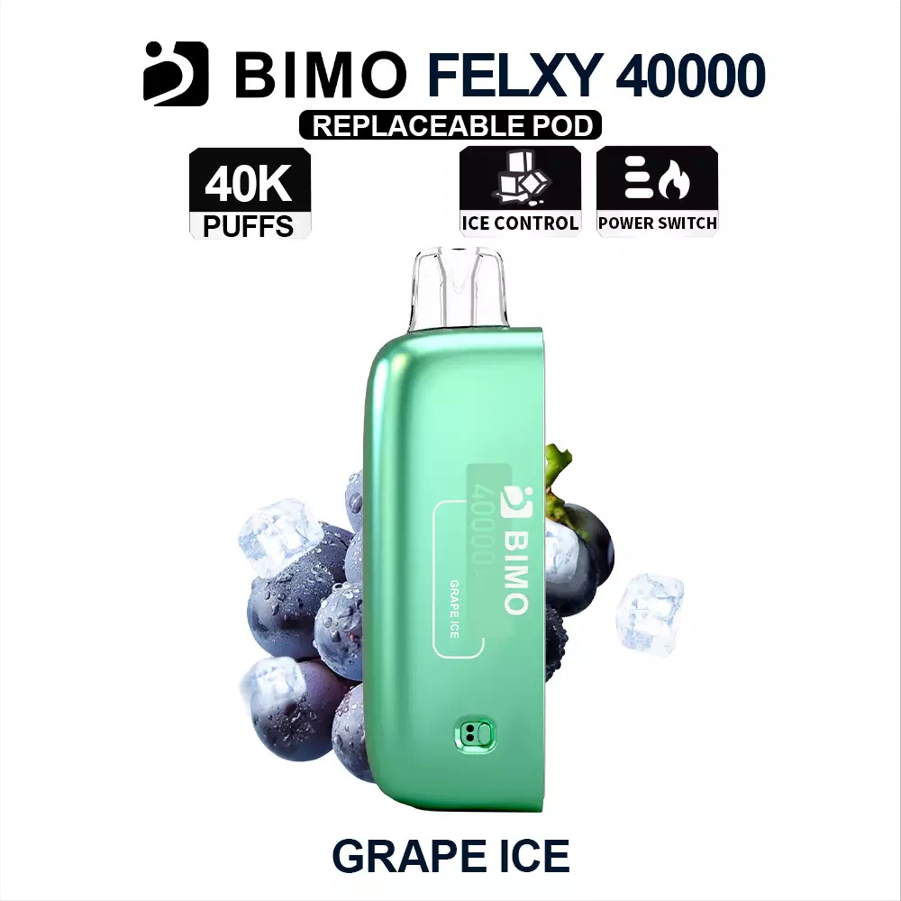 grape ice2 BIMO FELXY 40000 Pod - Grape Ice - Image 1
