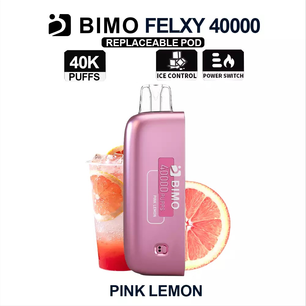 pink lemon2 BIMO FELXY 40000 Pod - Pink Lemonade - Image 1