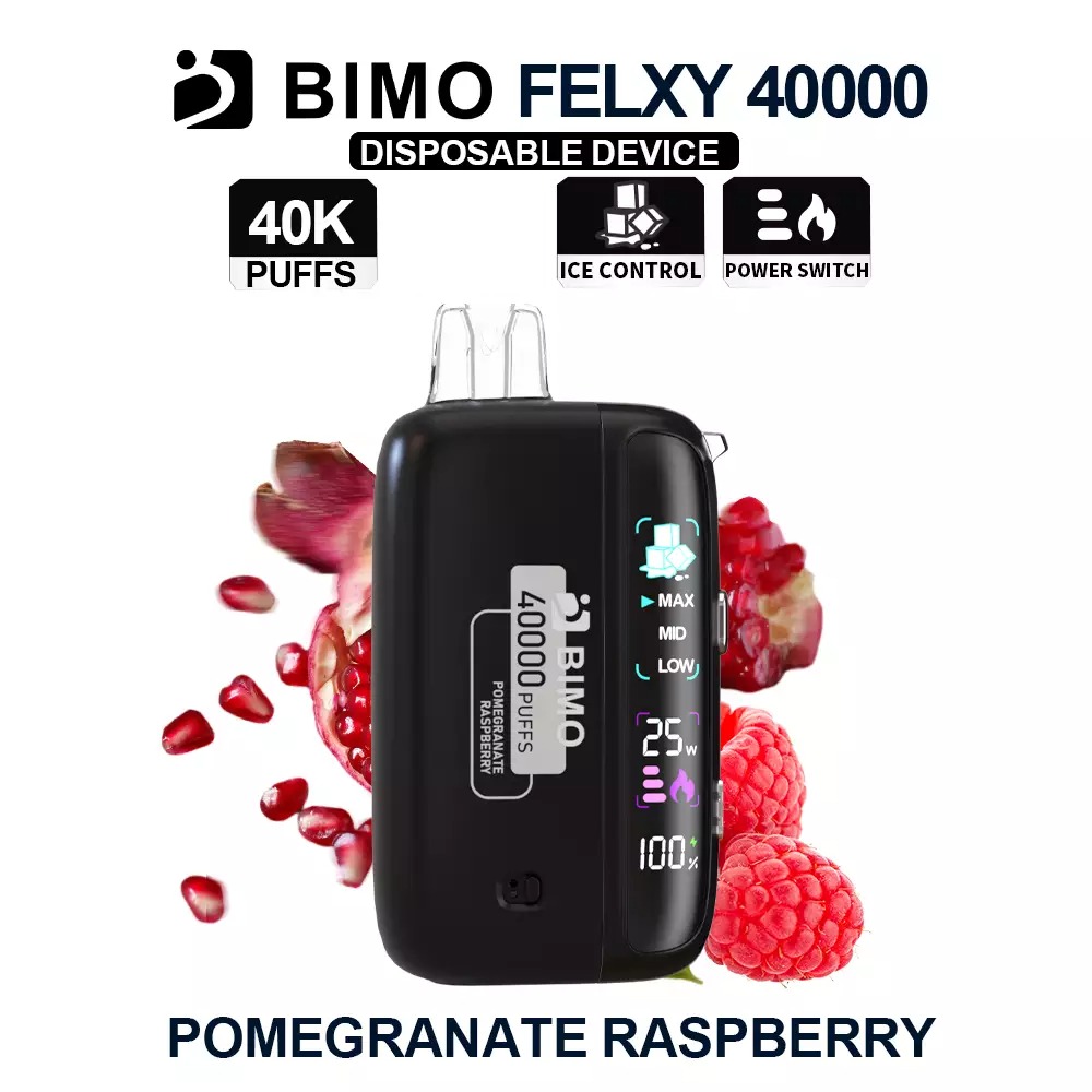 pomegranate raspberry1 BIMO FELXY 40000 Kit - Pomegranate Raspberry - Image 1